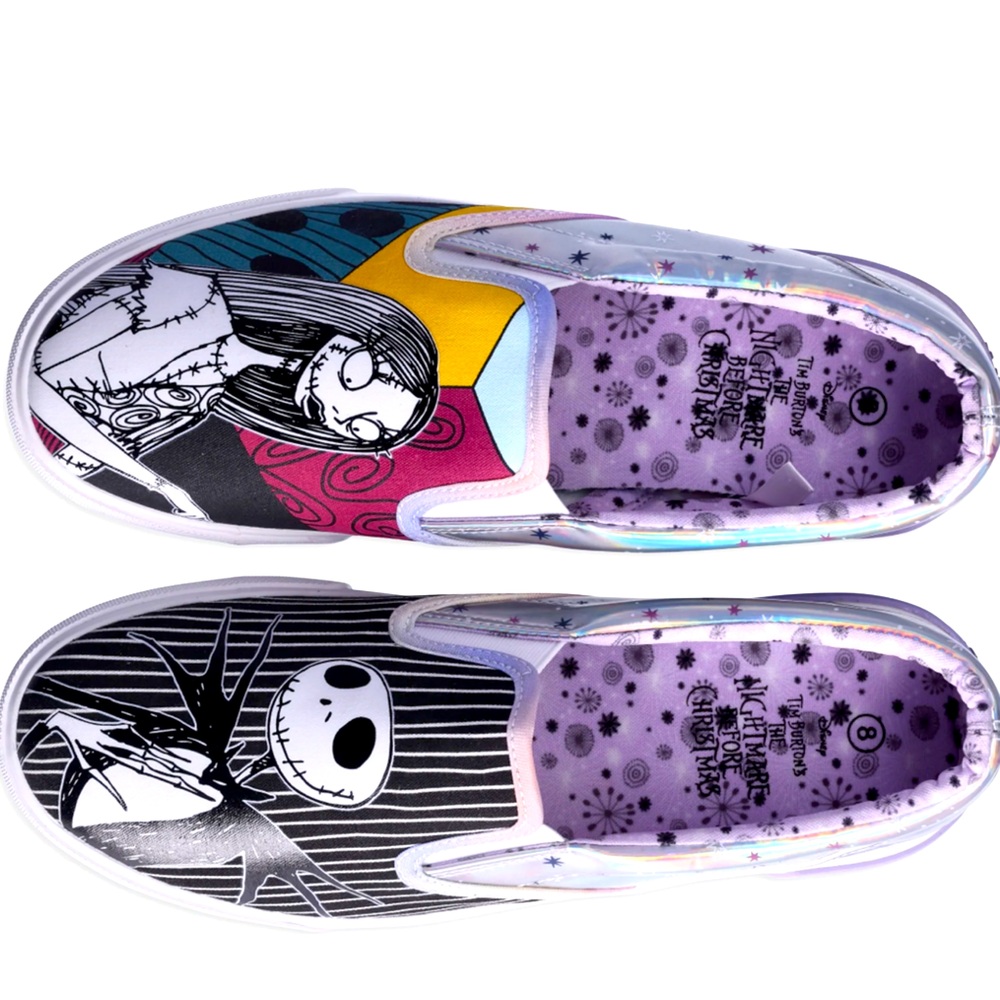 Nightmare Before Christmas Disney slide on shoes 7.5 Halloween